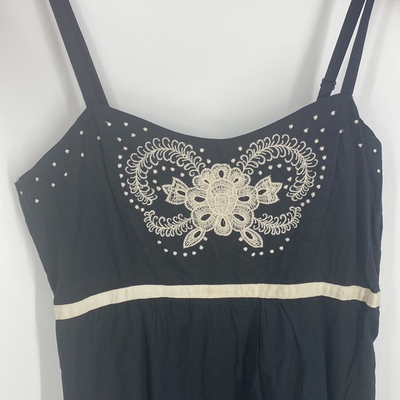 Moulinette Soeurs Embroidered Floral Print Sleeveless MIDI Causal Dress - Picture 4 of 7